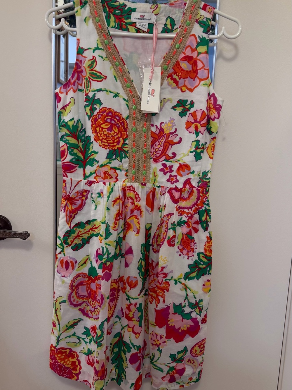 Vineyard Vines island floral print dress.